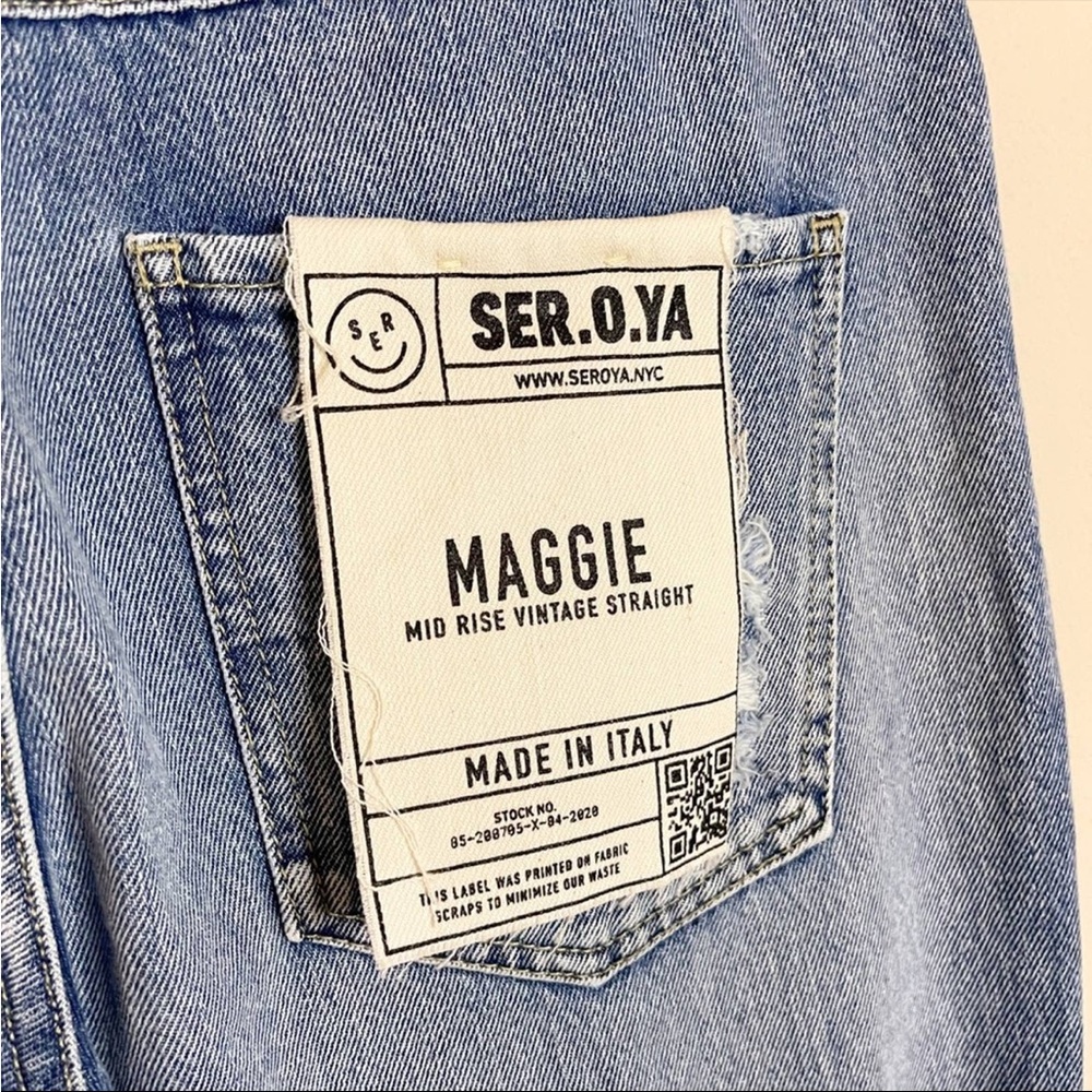 NWT Size 25 SER.O.YA Maggie Mid Rise Vintage Straight Jeans - Picture 3 of 6